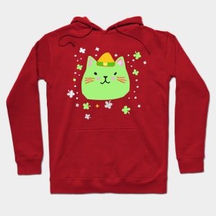 on St. Patrick’s Day cat big chese Hoodie